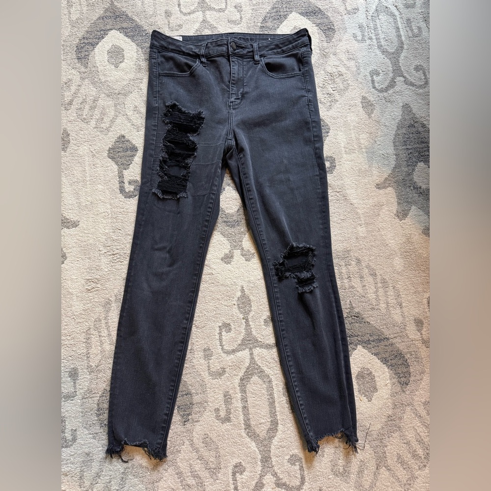 American Eagle Distressed Black Jeans